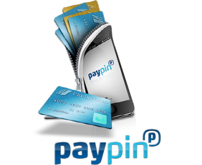 페이핀 홍보 이미지가 삽입되어 있습니다. 핸드폰에 페이핀이라고 적혀있으며 카드가 나열되어 있습니다.