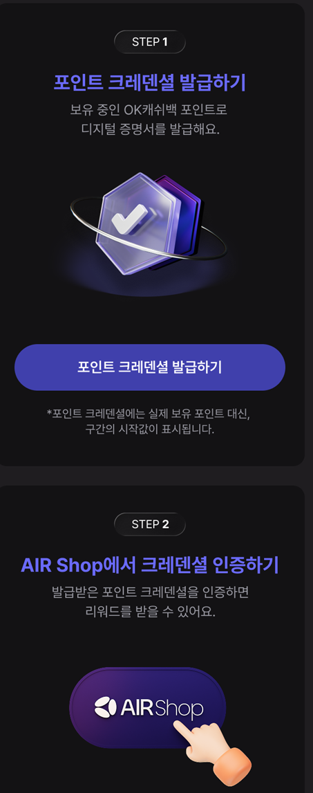[그림] 포인트 크레덴셜 생성 단계